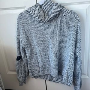 Pookie & Sebastian grey turtleneck with zippers on arms